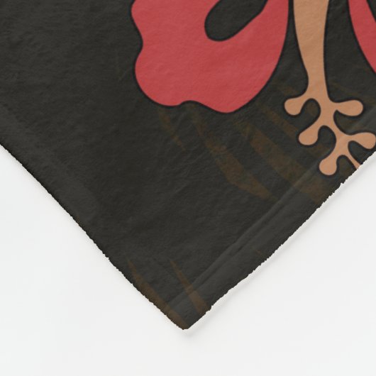 Couverture Polaire Hawaii Aloha Flower Art Print (Coin)