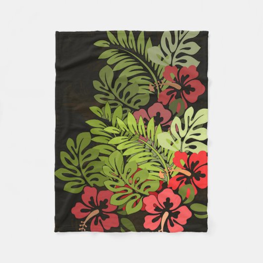 Couverture Polaire Hawaii Aloha Flower Art Print (Devant)