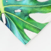 Couverture Polaire Hawaii Monstera Leaf Tropical Greenery Modern (Coin)