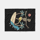 Couverture Polaire Hawaii Surfer Skeleton Halloween Beach Y Soky Surf (Devant (Horizontal))