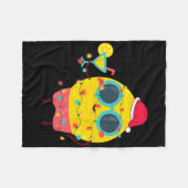 Couverture Polaire Hawaiian Summer Tropical Xmas Lemon Funny Christma (Devant (Horizontal))