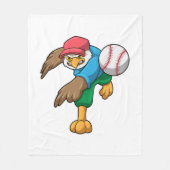 Couverture Polaire Hawk au baseball avec batte de baseball (Devant)