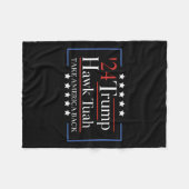 Couverture Polaire Hawk Tuah Funny Reprendre l'Amérique (Devant (Horizontal))