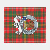 Couverture Polaire Hay Moderne Clan Badge Tartan Plaid (Devant (Horizontal))