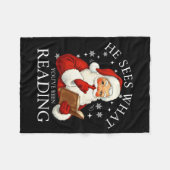 Couverture Polaire He Sees What You've Been Reading Funny Bookish Chr (Devant (Horizontal))