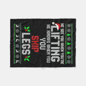 Couverture Polaire He Sees You When You're Lifting He Knows When You (Devant (Horizontal))