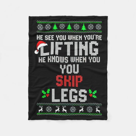 Couverture Polaire He Sees You When You're Lifting He Knows When You (Devant)