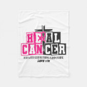 Couverture Polaire Heal Cancer Christian Believe God Breast Cancer Aw (Devant)