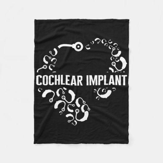 Couverture Polaire Hearing Loss Awareness Love Cochlear Implant Asl H (Devant)