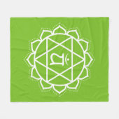 Couverture Polaire Heart Chakra | Anahata | Méditation verte (Devant (Horizontal))