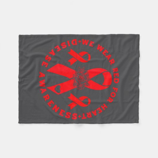 Couverture Polaire Heart Disease Awareness  (Devant (Horizontal))