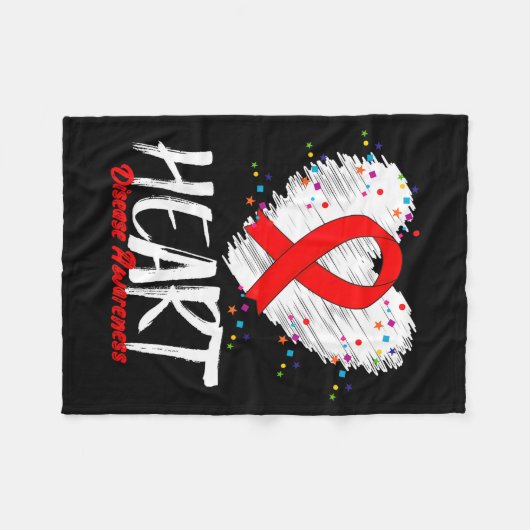 Couverture Polaire Heart Disease Awareness  (Devant (Horizontal))