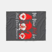 Couverture Polaire Heart Disease Awareness Gnome  (Devant (Horizontal))