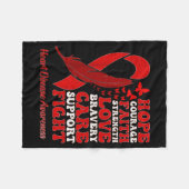 Couverture Polaire Heart Disease Awareness Red Butterflies Ribbon Sup (Devant (Horizontal))