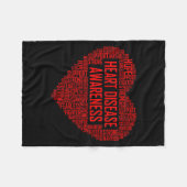 Couverture Polaire Heart Disease Awareness Red Heart Gift February We (Devant (Horizontal))