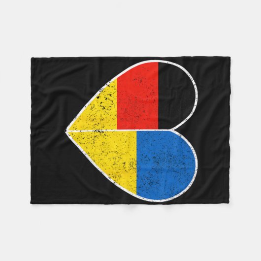 Couverture Polaire Heart Germany And Ukraine Solidarity Friendship Vi (Devant (Horizontal))