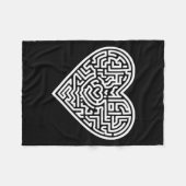Couverture Polaire Heart Maze Valentine's (Devant (Horizontal))
