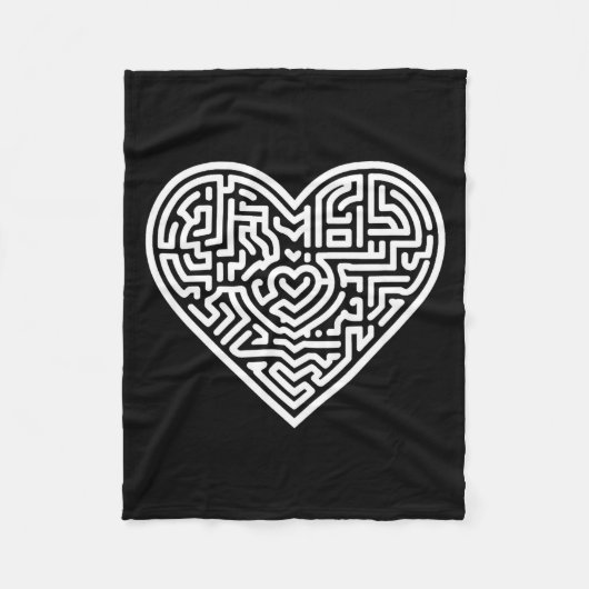 Couverture Polaire Heart Maze Valentine's (Devant)