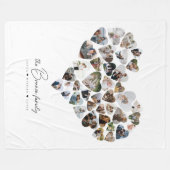 Couverture Polaire Heart Photo Collage 39 Photos Saint-Valentin (Devant (Horizontal))