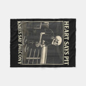 Couverture Polaire Heart Says T Knees Say Balcony  (Devant (Horizontal))