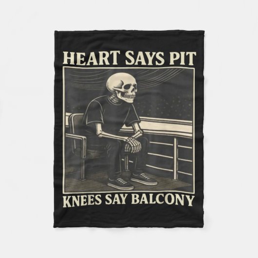 Couverture Polaire Heart Says T Knees Say Balcony  (Devant)