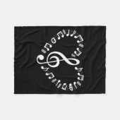 Couverture Polaire Heart Shape Musical Notes Music Lovers Happy Valen (Devant (Horizontal))