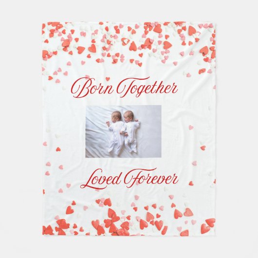 Couverture Polaire Heart Theme Twin (Devant)