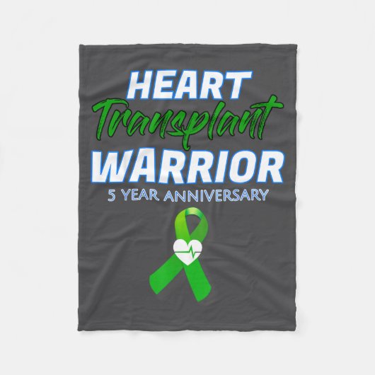 Couverture Polaire Heart Transplant 5 Year Anniversary Warrior Patien (Devant)
