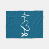 Couverture Polaire Heart Warrior Heartbeat American Heart Disease Awa (Devant (Horizontal))