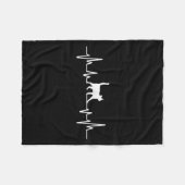 Couverture Polaire Heartbeat Cat  (Devant (Horizontal))