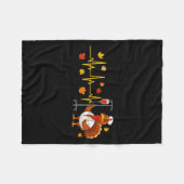 Couverture Polaire Heartbeat Turkey Funny Nurse Thanksgiving Fall Des (Devant (Horizontal))