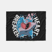 Couverture Polaire Heartbreaker Shark Cute Funny Love Design For Vale (Devant (Horizontal))