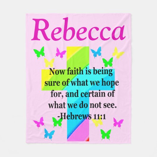 COUVERTURE POLAIRE HÉBREWS 11:1 BLANCHET DE FLOTTE PERSONNALISÉ (Devant)
