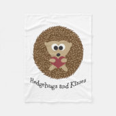 Couverture Polaire Hedgehugs et hérisson de baisers (Devant)