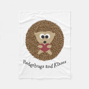 Couverture Polaire Hedgehugs et hérisson de baisers
