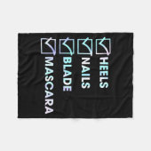 Couverture Polaire Heels Nails Blade Maa Funny Design  (Devant (Horizontal))