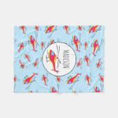 Couverture Polaire Hélicoptère volant mignon (Devant (Horizontal))