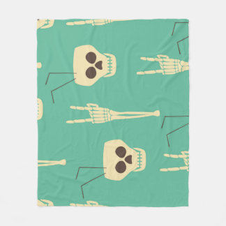 Couverture Polaire Hell Party : Skeleton Halloween Design