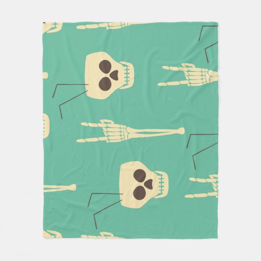 Couverture Polaire Hell Party : Skeleton Halloween Design (Devant)