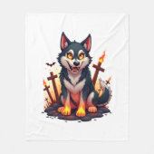 Couverture Polaire Hellhound Husky Chien (Devant)