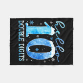 Couverture Polaire Hello 10 Double Digits Snowflakes Winter Christmas (Devant (Horizontal))