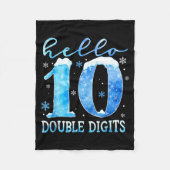 Couverture Polaire Hello 10 Double Digits Snowflakes Winter Christmas (Devant)