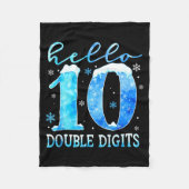 Couverture Polaire Hello 10 Double Digits Snowflakes Winter Christmas (Devant)