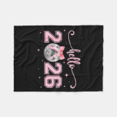 Couverture Polaire Hello 2026 Cute Nk Bow 2026 New Year's Eve Party  (Devant (Horizontal))