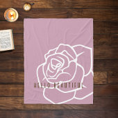 Couverture Polaire Hello Beautity - Moderne Chic Rose Rose