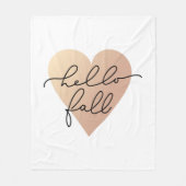 Couverture Polaire Hello Fall Love Heart (Devant)