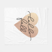 Couverture Polaire Hello Fall Love Heart (Devant (Horizontal))