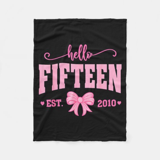 Couverture Polaire Hello Fifteen Est 2010 Coquette Bow 15th Birthday  (Devant)