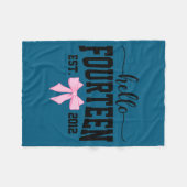 Couverture Polaire Hello Fourteen Est 2012 Coquette Bow 14th Birthday (Devant (Horizontal))