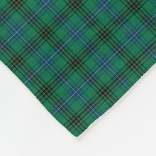 Couverture Polaire Henderson Clan Bright Green et Blue Tartan